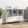 vidaXL Sideboard Wei&szlig; 101,5x39x73,5 cm Kaltgewalzter Stahl