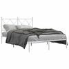 vidaXL Bettgestell mit Kopfteil Metall Wei&szlig; 120x190 cm