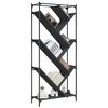 vidaXL Bücherregal Schwarz 79x30x180 cm Holzwerkstoff und Metall