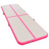 vidaXL Aufblasbare Gymnastikmatte mit Pumpe 400x100x10 cm PVC Rosa