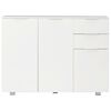vidaXL Sideboard Hochglanz-Wei&szlig; 107x35x80,5 cm