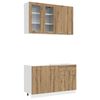 vidaXL K&uuml;cheneinheit LYON 4 stk. Artisan-Eiche Holzwerkstoff