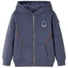 Kinder-Kapuzenpullover mit Rei&szlig;verschluss Dunkelblau Melange 92