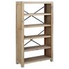 vidaXL B&uuml;cherregal 5 B&ouml;den 80x30x140 cm Massivholz Akazie