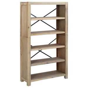 vidaXL B&uuml;cherregal 5 B&ouml;den 80x30x140 cm Massivholz Akazie