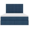 vidaXL Bett mit Stauraum und LED mit LED Blau 140 x 190 cm Polyester