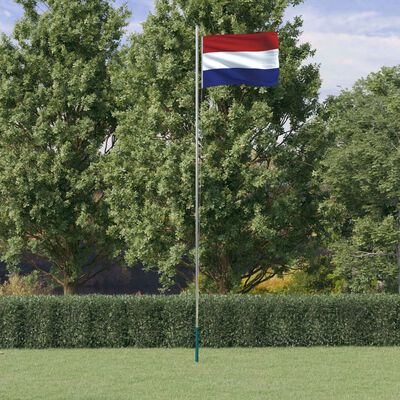 vidaXL Niederländische Flagge mit Mast 6,23 m Aluminium