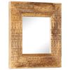 vidaXL Handgeschnitzter Spiegel 50x50x2,5 cm Massivholz Mango