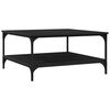 vidaXL Couchtisch Schwarz Eichen-Optik 80 x 80 x 40 cm Holzwerkstoff