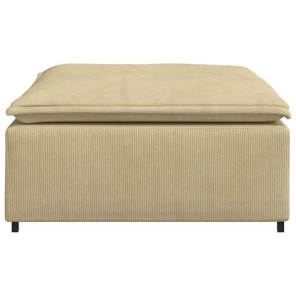 vidaXL Modulares Sofa Fu&szlig;hocker-Modul Graugr&uuml;n 100x100x48 cm