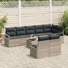 vidaXL Sofa Set 9 pcs Hellgrau Poly-Rattan
