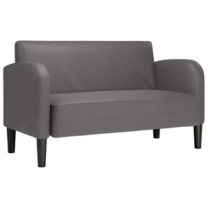 vidaXL Zweisitzer-Sofa Grau 110 cm Kunstleder