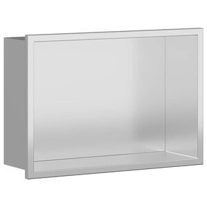 vidaXL Duschnische Silber 30 x 20 x 9,5 cm Edelstahl