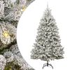 vidaXL K&uuml;nstlicher klappbarer Weihnachtsbaum Gr&uuml;n und Wei&szlig; 300 cm