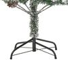 vidaXL Weihnachtsbaum mit Beleuchtung Schnee und Zapfen 225 cm PVC&PE
