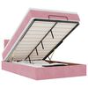 vidaXL Ottomane Bett mit Matratze & LEDs Rosa 120x190 cm Samt