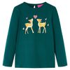 Kinder-Langarmshirt Dunkelgr&uuml;n 116