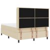 vidaXL Boxspringbett mit Matratze Creme 200 x 140 cm Stoff