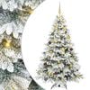 vidaXL K&uuml;nstlicher Weihnachtsbaum mit 300 LEDs Wei&szlig; 180 cm PE und PVC