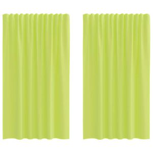 vidaXL Voile Vorh&auml;nge mit Lasche 2 Stk. Apfelgr&uuml;n