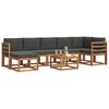 vidaXL Outdoor-Sofagarnitur mit Kissen 8 pcs Natur und Anthrazit