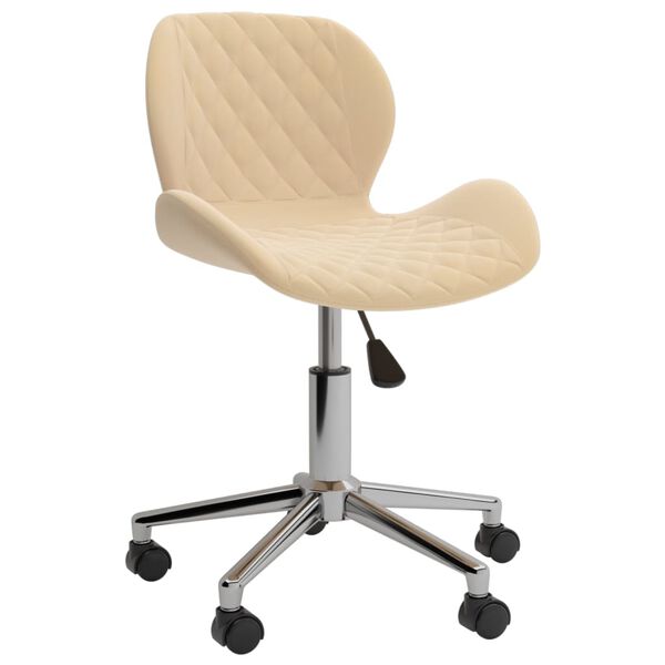 vidaXL Esszimmerst&uuml;hle 2 Stk. Drehbar Creme Samt