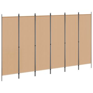 vidaXL 6-tlg. Raumteiler Schwarz 300x180 cm