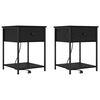 vidaXL Nachttisch 2 stk. Schwarz Eichen-Optik 42 x 41 x 56 cm