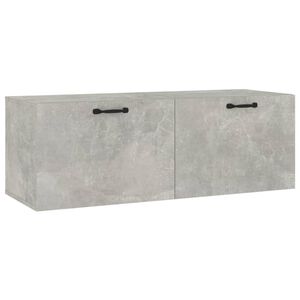 vidaXL Wandschrank Betongrau 100x36,5x35 cm Holzwerkstoff