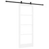vidaXL Schiebet&uuml;r ORKDAL Wei&szlig; 83 x 211 cm Massivholz Kiefer und Glas