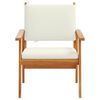 vidaXL Gartenstuhl mit Kissen 2 pcs Cremeweiß Massivholz Akazie