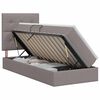 vidaXL Aufbewahrungsbett mit Matratze Taupe 90 x 200 cm Stoff