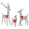 vidaXL Weihnachts-LED-Rentierfamilie 700 LEDs Warmes Wei&szlig;