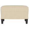 vidaXL Fußhocker Creme 60x50x41 cm Stoff