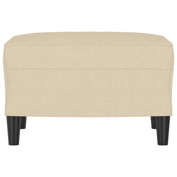 vidaXL Fußhocker Creme 60x50x41 cm Stoff