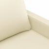 vidaXL 3-Sitzer-Sofa Creme 180 cm Kunstleder