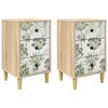 vidaXL Nachttisch GOTHA 2 stk. Sonoma-Eiche 36 x 33 x 60 cm
