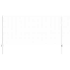 vidaXL Zaun mit Pfosten Silber