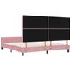 vidaXL Boxspringbett mit Kopfteil Rosa 180 x 200 cm Samt