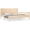 vidaXL Massivholzbett mit Kopfteil 200x200 cm