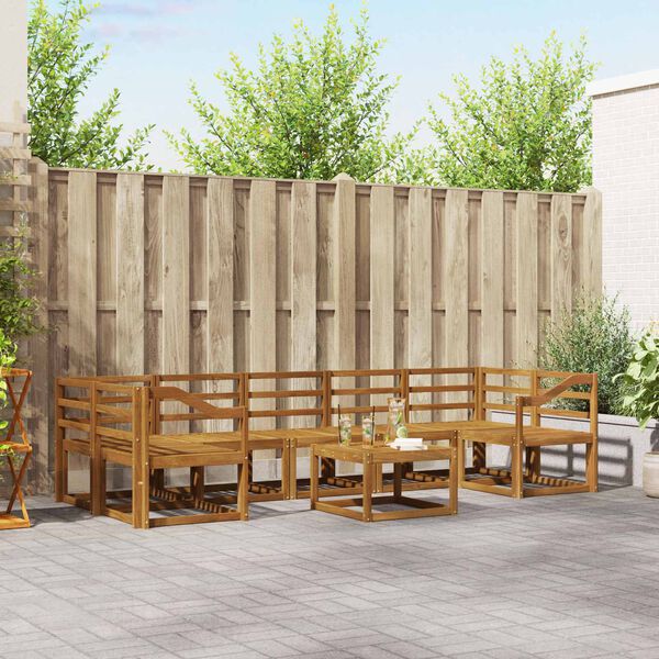 vidaXL Outdoor-Sofagarnitur 8 pcs Natur Massivholz Akazie