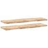 vidaXL Schweberegale 2 Stk. 120x40x4 cm Massivholz Akazie Unbehandelt