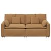 vidaXL Modulares Sofa mit Kissen Beige