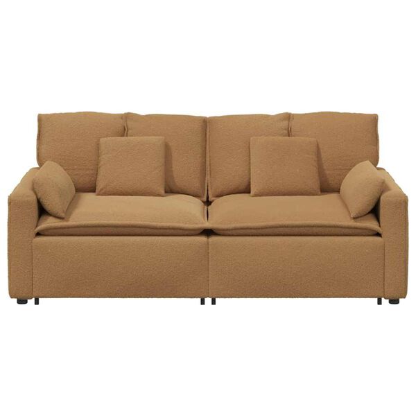 vidaXL Modulares Sofa mit Kissen Beige