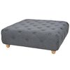 vidaXL Sitzhocker Stoff 80 x 80 x 30 cm Dunkelgrau