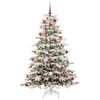 vidaXL K&uuml;nstlicher klappbarer Weihnachtsbaum Wei&szlig; 180 cm PE und PVC