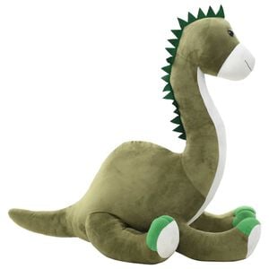 vidaXL Dino Kuscheltier Brontosaurus Pl&uuml;sch Gr&uuml;n