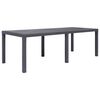 vidaXL Gartentisch Braun 220x90x72 cm Kunststoff Rattan-Optik