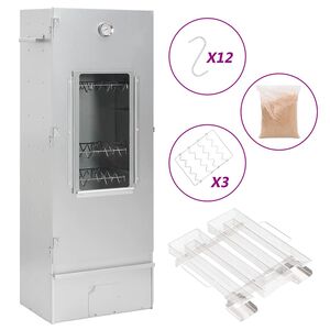 vidaXL R&auml;ucherofen mit Kaltrauchgenerator Verzinkter Stahl