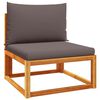 vidaXL 9-tlg. Gartensofa-Set mit Kissen Holz Akazie & Rattan